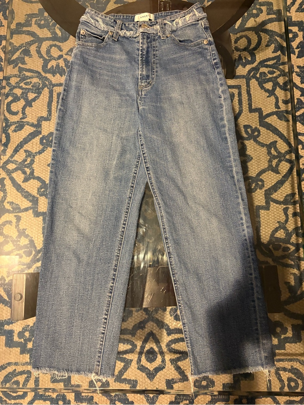 Rare Ameri light washed designer jeans